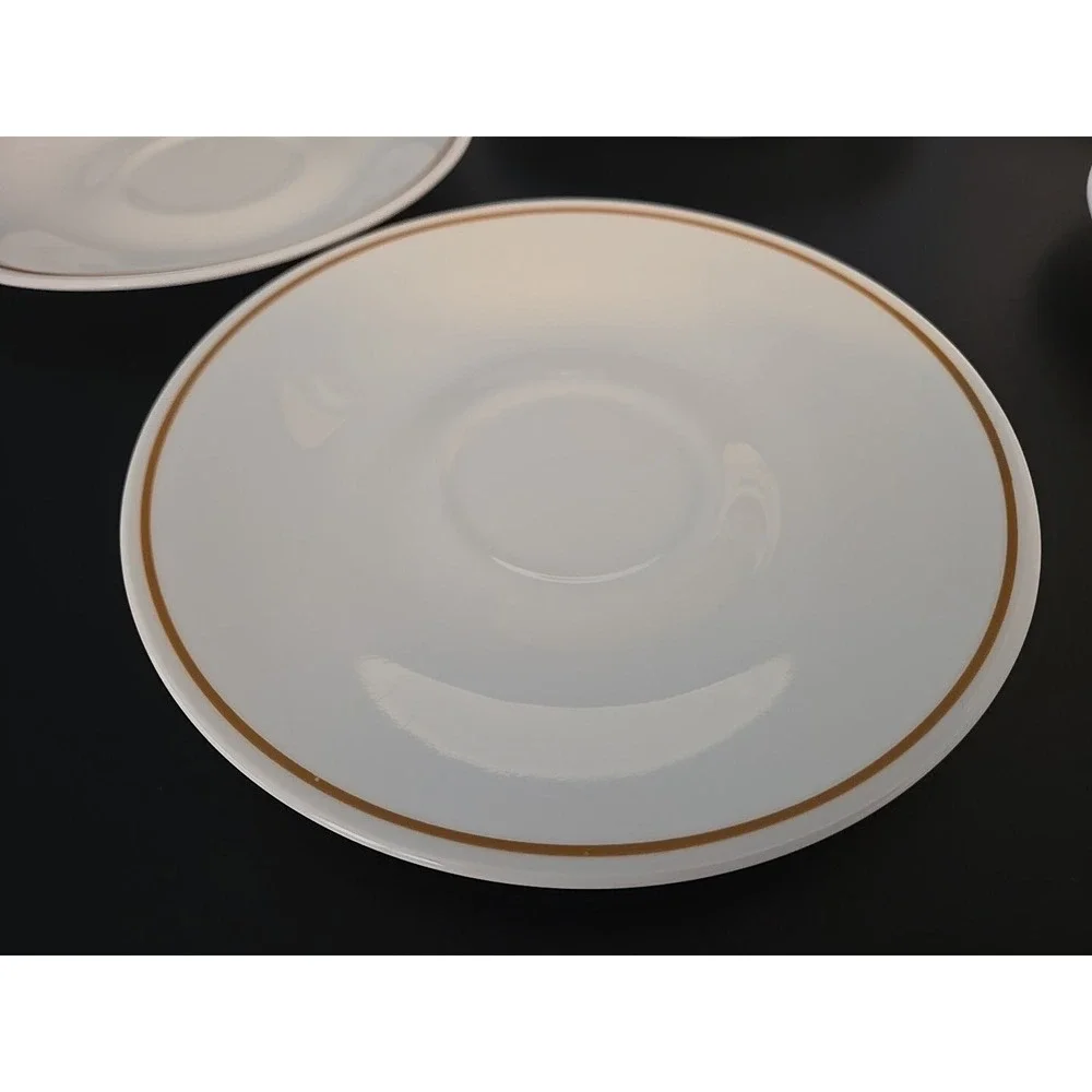 Corelle Indian Summer Saucers‎ Ginger Brown Band Corning 6